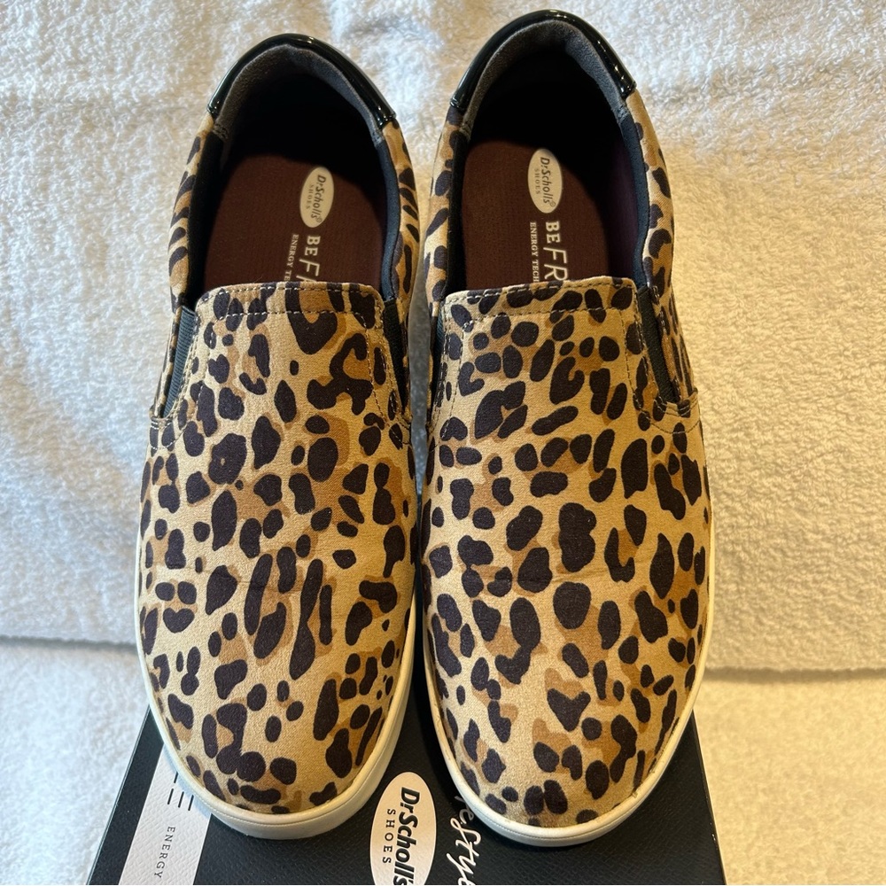 Dr. Scholl’s Slip On Sneakers, “Madison,” Leopard Print, Size 9.5, like NEW